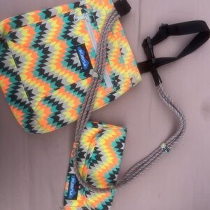 KAVU | Neon Chevron Sling Bag and Wallet